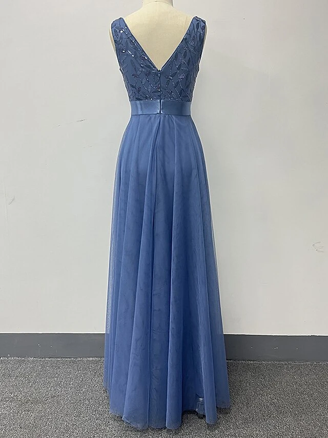 Women‘s Prom Dress Party Dress Sequin Dress Long Dress Maxi Dress Blue Sleeveless Pure Color Sparkly Glitter Sequins Fall Winter Autumn V Neck Fashion Wedding Guest Birthday Evening Party 2023 12 Women‘s Prom Dress Party Dress Sequin Dress Long Dress Maxi Dress Blue Sleeveless Pure Color Sparkly Glitter Sequins Fall Winter Autumn V Neck Fashion Wedding Guest Birthday Evening Party 2023 - Image 10