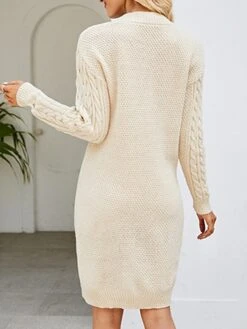 Women's Sweater Dress Winter Dress Jumper Dress Mini Dress Ruched Outdoor Street Daily Fashion Streetwear V Neck Long Sleeve 2023 Loose Fit Dark Green Purple Dark Blue Color S M L XL XXL Size -Tesla Style yofqzl1692081735593