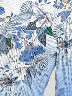 Women's Sweater Dress Winter Dress Jumper Dress Midi Dress Warm Floral Outdoor Daily Holiday Vacation Round Neck Long Sleeve 2023 Regular Fit Pink Blue S M L XL XXL 3XL -Tesla Style yqczkv1697378223413