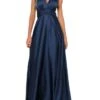 Women's Prom Dress Wedding Guest Dress Satin Dress Long Dress Maxi Dress Pink Navy Blue Green Sleeveless Pure Color Backless Summer Spring Fall V Neck Fashion Party Evening Party Wedding Guest 2023 -Tesla Style ytrcor1662353714030