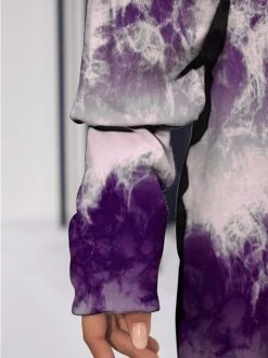 Women's Casual Dress Sweatshirt Dress Mini Dress Warm Fashion Outdoor Holiday Vacation Crew Neck Pocket Print Graphic Loose Fit Blue Purple Green S M L XL XXL -Tesla Style ywnydh1696943362678