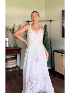 Women's Party Dress Casual Dress Holiday Dress Long Dress Maxi Dress White Beige Sleeveless Print Lace Summer Spring V Neck Basic Vacation 2023 S M L XL XXL 21 Women's Party Dress Casual Dress Holiday Dress Long Dress Maxi Dress White Beige Sleeveless Print Lace Summer Spring V Neck Basic Vacation 2023 S M L XL XXL -Tesla Style yxcmcn1692674627942