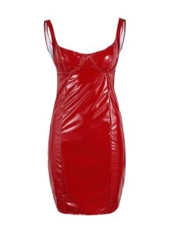 Women's Sheath Dress Black Dress Red Dress Mini Dress Black Red Sleeveless Pure Color Backless Winter Fall Spring Spaghetti Strap Hot Party Winter Dress Birthday Slim 2022 S M L -Tesla Style yyeftr1614829281978