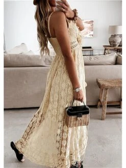Women's Party Dress Casual Dress Holiday Dress Long Dress Maxi Dress White Beige Sleeveless Print Lace Summer Spring V Neck Basic Vacation 2023 S M L XL XXL 27 Women's Party Dress Casual Dress Holiday Dress Long Dress Maxi Dress White Beige Sleeveless Print Lace Summer Spring V Neck Basic Vacation 2023 S M L XL XXL -Tesla Style zbhzqj1635499098154