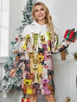 Women's Casual Dress Hoodie Dress Mini Dress Warm Fashion Outdoor Christmas Holiday Hoodie Print Animal Loose Fit Yellow Blue Purple S M L XL XXL 12 Women's Casual Dress Hoodie Dress Mini Dress Warm Fashion Outdoor Christmas Holiday Hoodie Print Animal Loose Fit Yellow Blue Purple S M L XL XXL -Tesla Style zcrxkl1696942509417