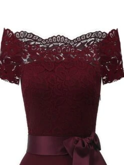 Women‘s Homecoming Party Dress Wedding Guest Dress Knee Length Dress White Pink Wine Navy Blue Short Sleeve Pure Color Plus High Low Bow Spring Summer Off Shoulder Elegant Formal 2022 S M L XL XXL -Tesla Style zeyjhr1631586792390