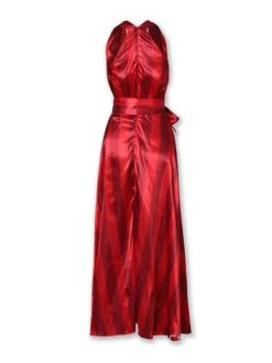 Women‘s Christmas Party Dress Cocktail Dress Semi Formal Dress Long Dress Maxi Dress Red Sleeveless Striped Print Summer Spring V Neck Party Party Spring Dress 2023 S M L XL -Tesla Style zghfxk1646823316944