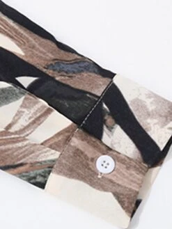 Women's Work Dress Casual Dress Swing Dress Fashion Office Daily Workfashion Midi Dress Lace Up Split V Neck Long Sleeve Print Regular Fit Brown Fall Winter S M L XL -Tesla Style zhoonq1695105055997