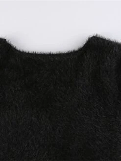 Women's Sweater Dress Winter Dress Jumper Dress Mini Dress Ruched Outdoor Street Daily Active Fashion V Neck Long Sleeve 2023 Slim Black Brown Color S M L Size -Tesla Style zlsluh1692862199933