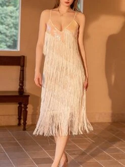 Women‘s Retro 1920s Fringe Dress Black Dress Midi Dress Party Cocktail Party Sequins Tassel Fringe Plain Spaghetti Strap Sleeveless Regular Fit Summer Spring 2023 Red XS S M L 21 Women‘s Retro 1920s Fringe Dress Black Dress Midi Dress Party Cocktail Party Sequins Tassel Fringe Plain Spaghetti Strap Sleeveless Regular Fit Summer Spring 2023 Red XS S M L -Tesla Style zphiso1677150193659