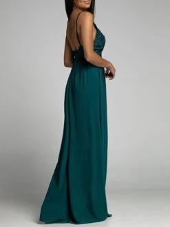 Women's Prom Dress Party Dress Lace Dress Long Dress Maxi Dress Pink Green Sleeveless Pure Color Lace Summer Spring Spaghetti Strap Party Birthday Wedding Guest Vacation 2023 S M L XL 2XL -Tesla Style zqgxgp1676886523286