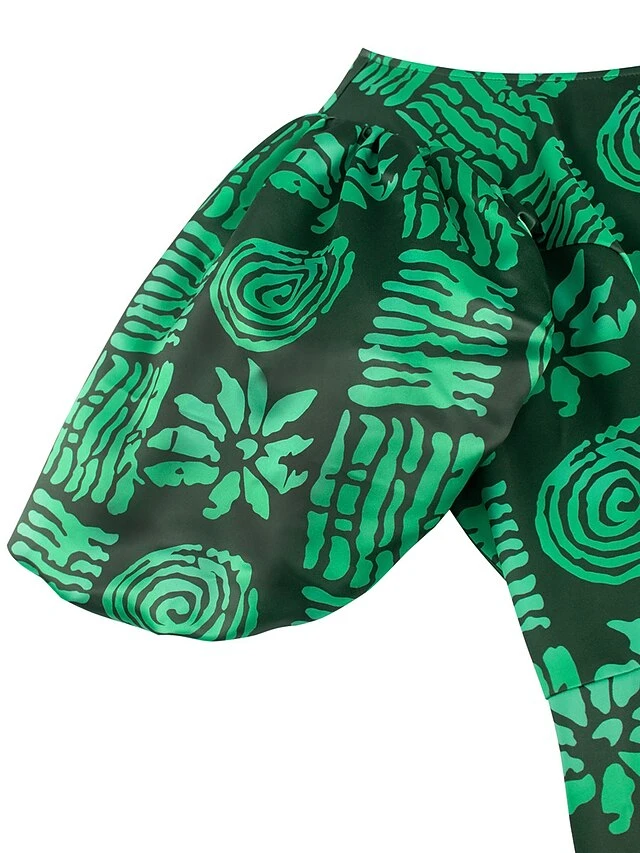 Women's Prom Dress Party Dress Wedding Guest Dress Long Dress Maxi Dress Green Half Sleeve Floral Print Summer Spring Fall One Shoulder Fashion Evening Party Wedding Guest Vacation 2023 S M L XL XXL 11 Women's Prom Dress Party Dress Wedding Guest Dress Long Dress Maxi Dress Green Half Sleeve Floral Print Summer Spring Fall One Shoulder Fashion Evening Party Wedding Guest Vacation 2023 S M L XL XXL - Image 9