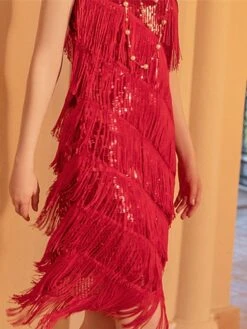 Women‘s Retro 1920s Fringe Dress Black Dress Midi Dress Party Cocktail Party Sequins Tassel Fringe Plain Spaghetti Strap Sleeveless Regular Fit Summer Spring 2023 Red XS S M L 28 Women‘s Retro 1920s Fringe Dress Black Dress Midi Dress Party Cocktail Party Sequins Tassel Fringe Plain Spaghetti Strap Sleeveless Regular Fit Summer Spring 2023 Red XS S M L -Tesla Style zrvsbz1677150201494
