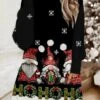 Women‘s Christmas Sweatshirt Dress Shift Dress Mini Dress Green Black Red Long Sleeve Plaid Pocket Winter Fall Autumn Crew Neck Daily Loose Fit 2022 S M L XL XXL 3XL -Tesla Style zvojfv1667562368914