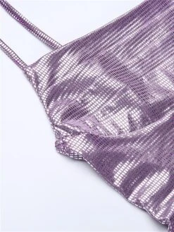 Women's Party Dress Sheath Dress Slip Dress Midi Dress Silver Purple Sleeveless Pure Color Backless Summer Spring Spaghetti Strap Party Evening Party 2023 S M L -Tesla Style zxagox1673000103478