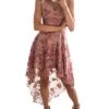 Women's Party Dress Lace Dress Strap Dress Midi Dress Pink Sleeveless Print Lace V Neck Elegant Party Spring Dress Regular Fit 2023 S M L XL -Tesla Style zxkzvc1554300849444